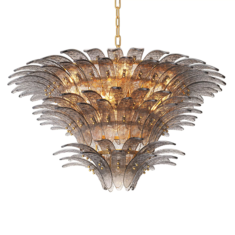 Люстра Philipp Plein Chandelier Bel Air L Латунь Серый Люстра Philipp Plein Chandelier Bel Air L Латунь Серый в Брянске | Loft Concept