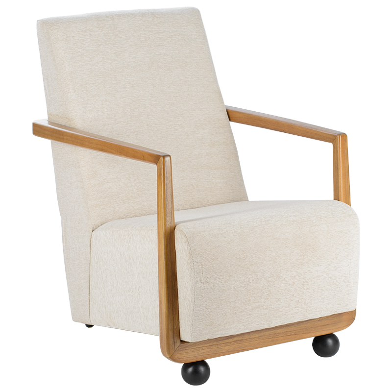 Кресло Stellan Armchair Бежевый Древесина Черный Кресло Stellan Armchair Бежевый Древесина Черный в Брянске | Loft Concept