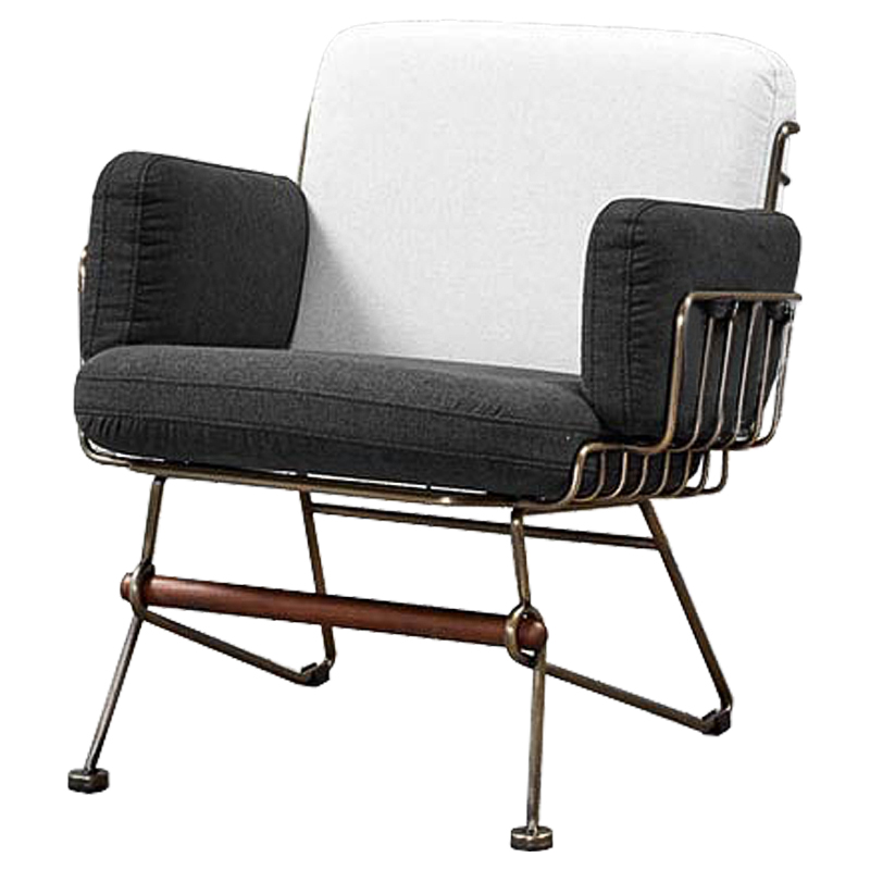 Кресло Jenson Armchair Серый Коричневый Бронза Кресло Jenson Armchair Серый Коричневый Бронза в Брянске | Loft Concept