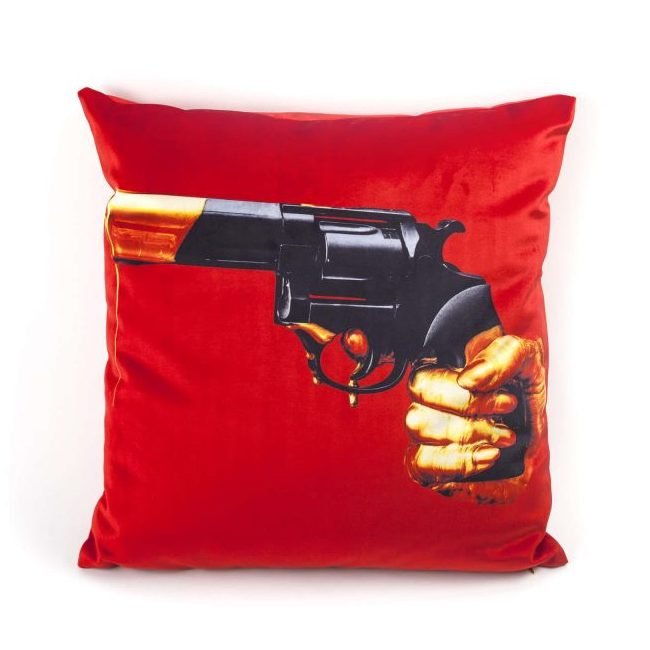Подушка Seletti Cushion Revolver Toiletpaper Красный Подушка Seletti Cushion Revolver Toiletpaper Красный в Брянске | Loft Concept