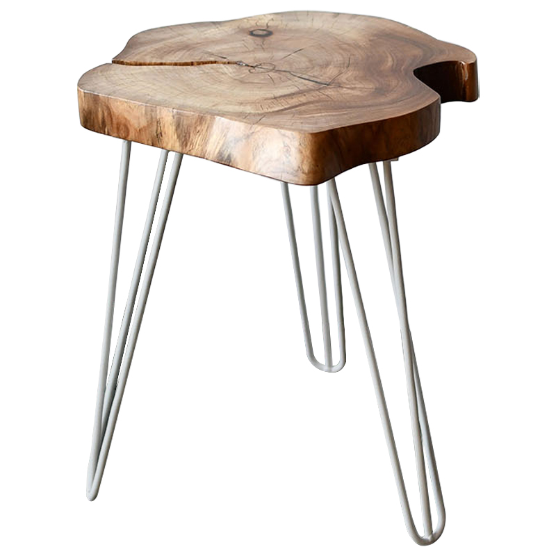 Приставной стол Frederic Industrial Metal Rust Side Table Древесина Белый Приставной стол Frederic Industrial Metal Rust Side Table Древесина Белый в Брянске | Loft Concept