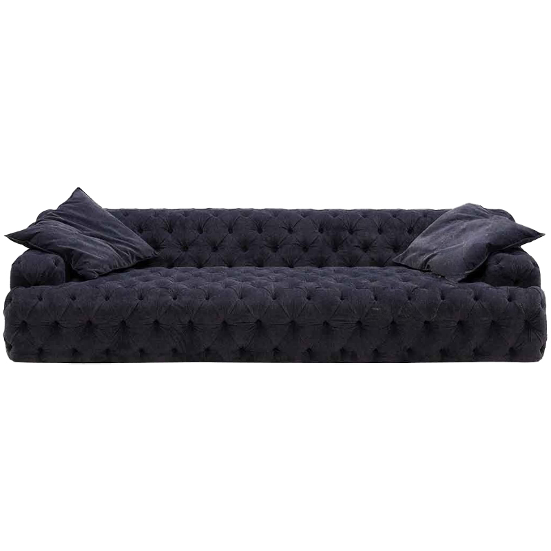Трехместный диван темно-синий Campion Deep Blue Sofa Темно-синий Трехместный диван темно-синий Campion Deep Blue Sofa Темно-синий в Брянске | Loft Concept