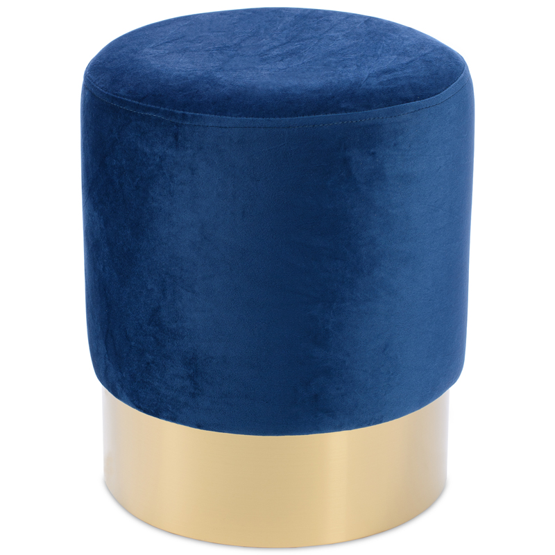 Пуф Una Puff blue Синий Золотой Пуф Una Puff blue Синий Золотой в Брянске | Loft Concept