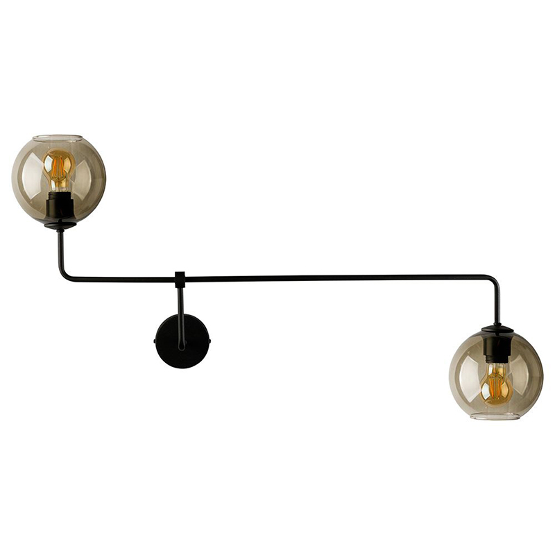 Бра Franco Wall Lamp Duo Черный Янтарный Бра Franco Wall Lamp Duo Черный Янтарный в Брянске | Loft Concept