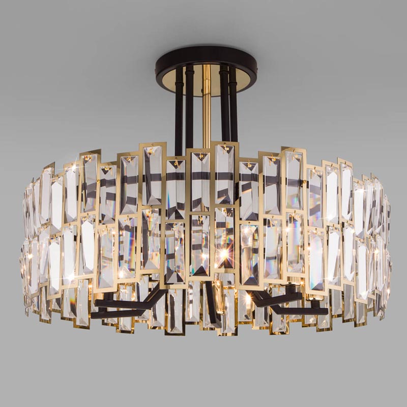 Потолочная люстра Darkness Chandelier gold 53 Черный Прозрачный (Transparent) Золотой Потолочная люстра Darkness Chandelier gold 53 Черный Прозрачный (Transparent) Золотой в Брянске | Loft Concept
