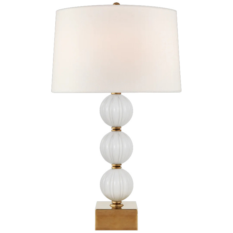 Настольная лампа SAZERAC LARGE TABLE LAMP White Белый Латунь Бежевый Настольная лампа SAZERAC LARGE TABLE LAMP White Белый Латунь Бежевый в Брянске | Loft Concept
