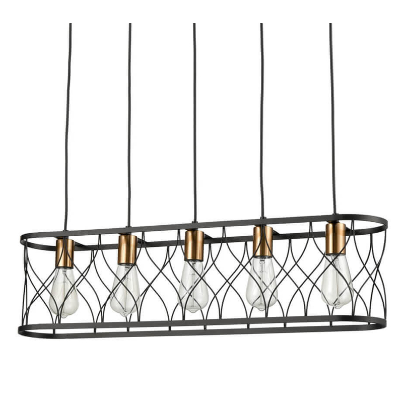 Люстра Loft Oval Base Черный Золотой Люстра Loft Oval Base Черный Золотой в Брянске | Loft Concept