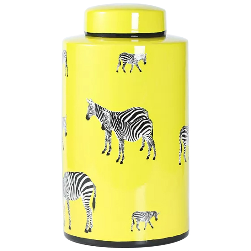 Ваза Yellow Vase Zebra Желтый Белый Черный в Брянске | Loft Concept 