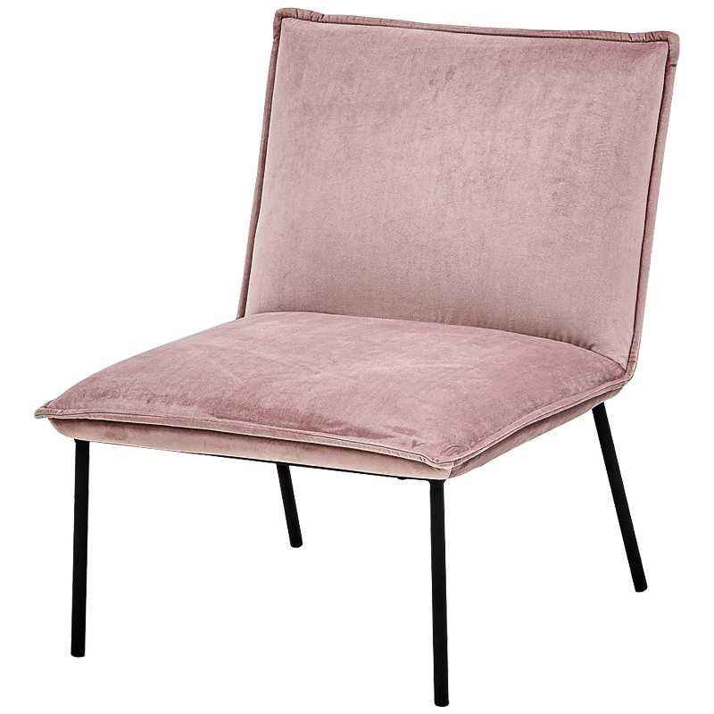 Кресло Corner Armchair Single pink Розовый пастельный Черный Кресло Corner Armchair Single pink Розовый пастельный Черный в Брянске | Loft Concept