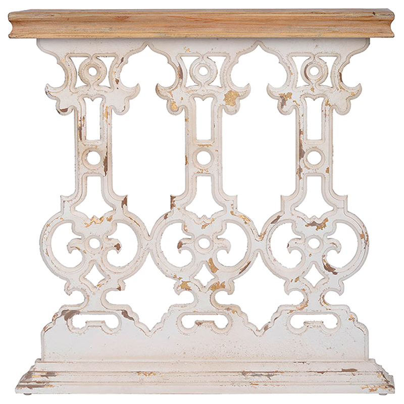 Винтажная консоль Aged Wood Коричневый Белый Винтажная консоль Aged Wood Коричневый Белый в Брянске | Loft Concept