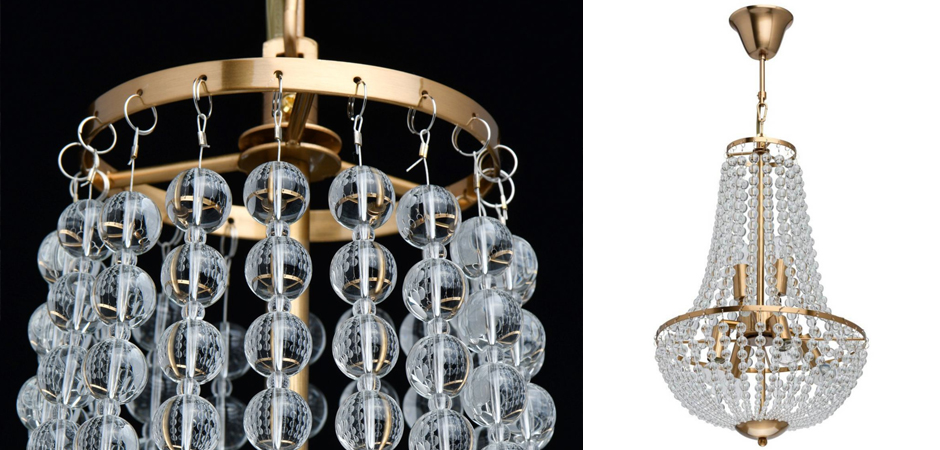 Люстра Virginia Clear Beads Chandelier Gold Люстра Virginia Clear Beads Chandelier Gold - Loft-Concept в Брянске