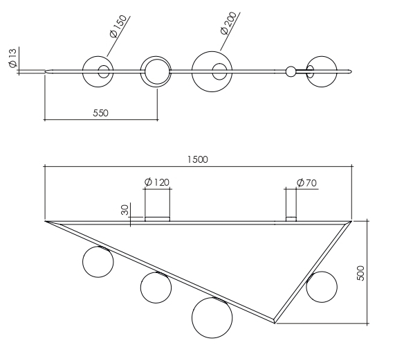 Потолочный светильник Atelier Areti Girlande Ceiling Triangle в Брянске