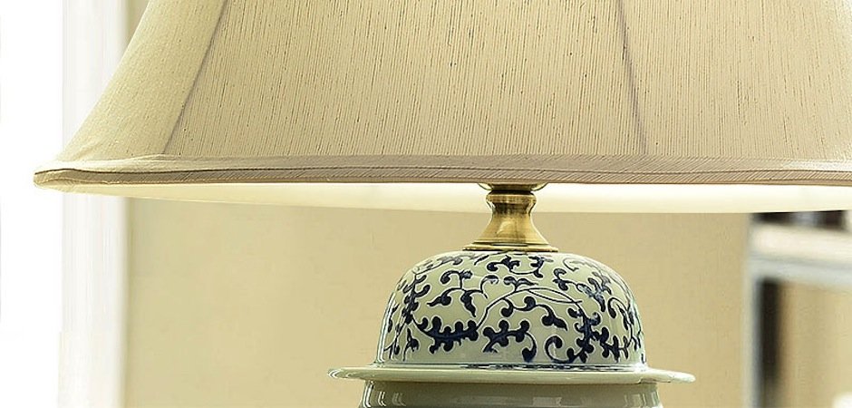 Настольная керамическая лампа с узором Kelly - Loft-Concept в Брянске