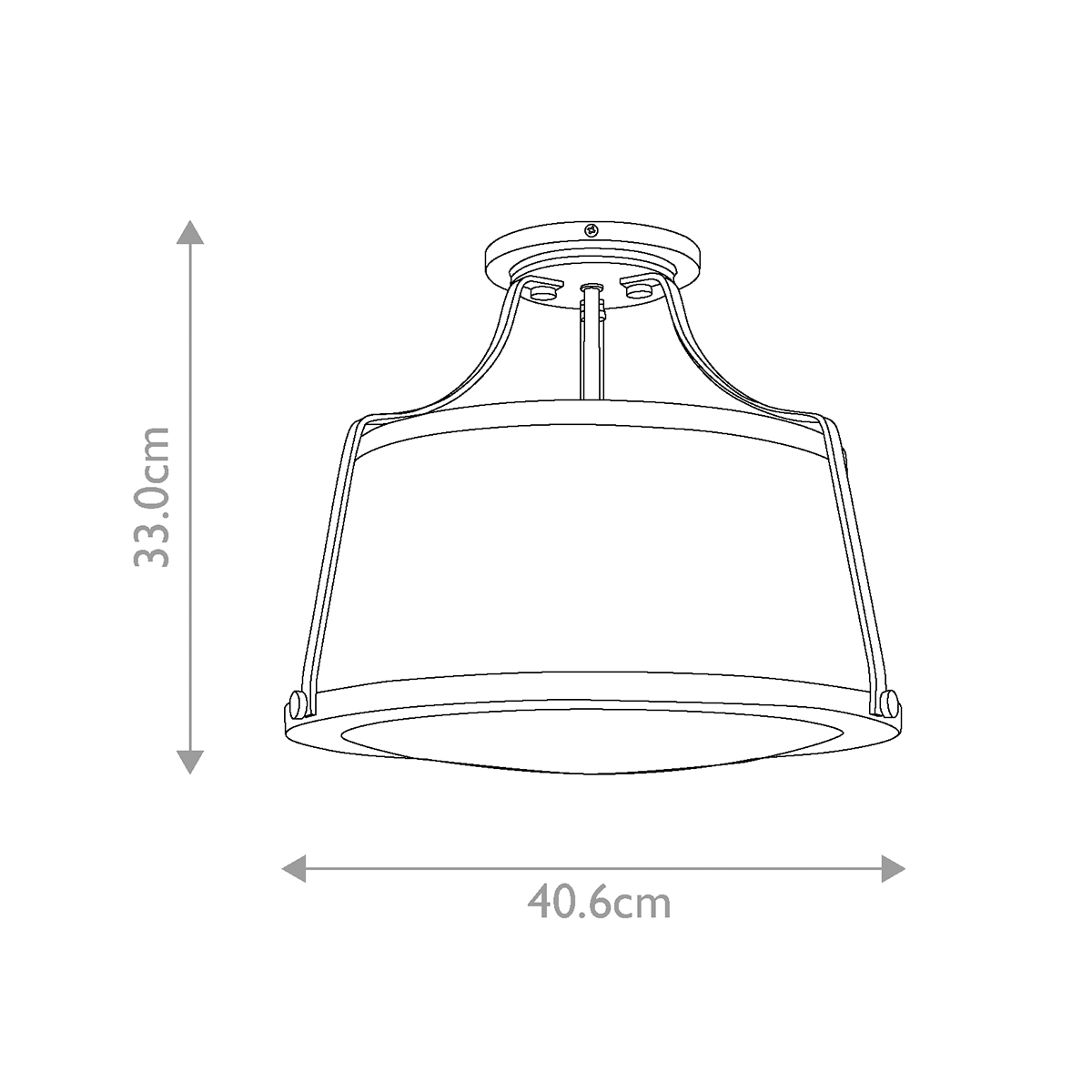 Потолочный светильник со светлым текстильным абажуром Hinkley в Брянске