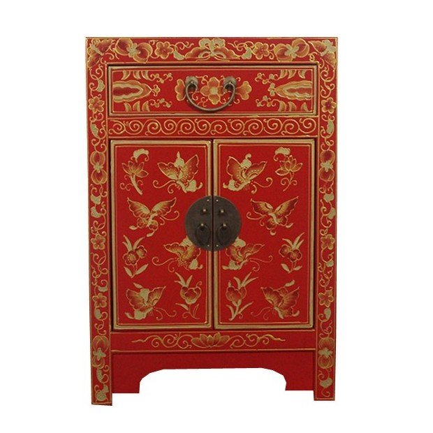 Тумба Chinese Painting Butterflies Red Красный Золотой в Брянске | Loft Concept 
