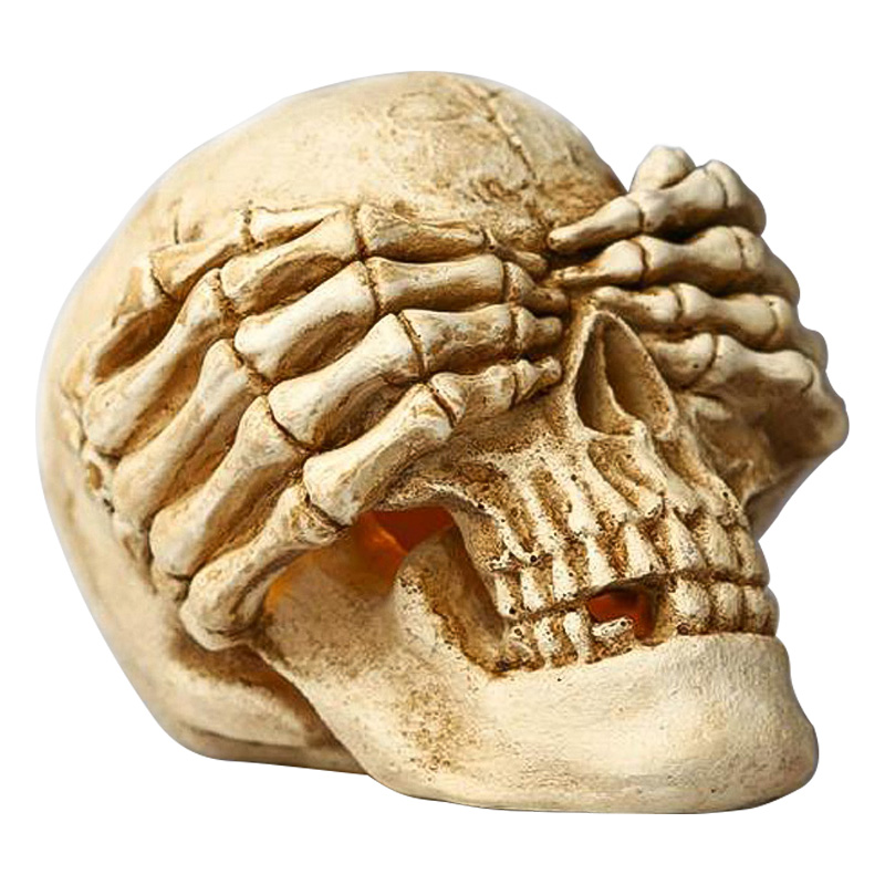 Статуэтка LED Skull Бежево-серый в Брянске | Loft Concept 