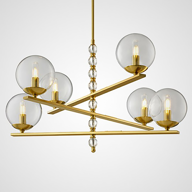Люстра FONDO Chandelier Латунь Прозрачный Люстра FONDO Chandelier Латунь Прозрачный в Брянске | Loft Concept
