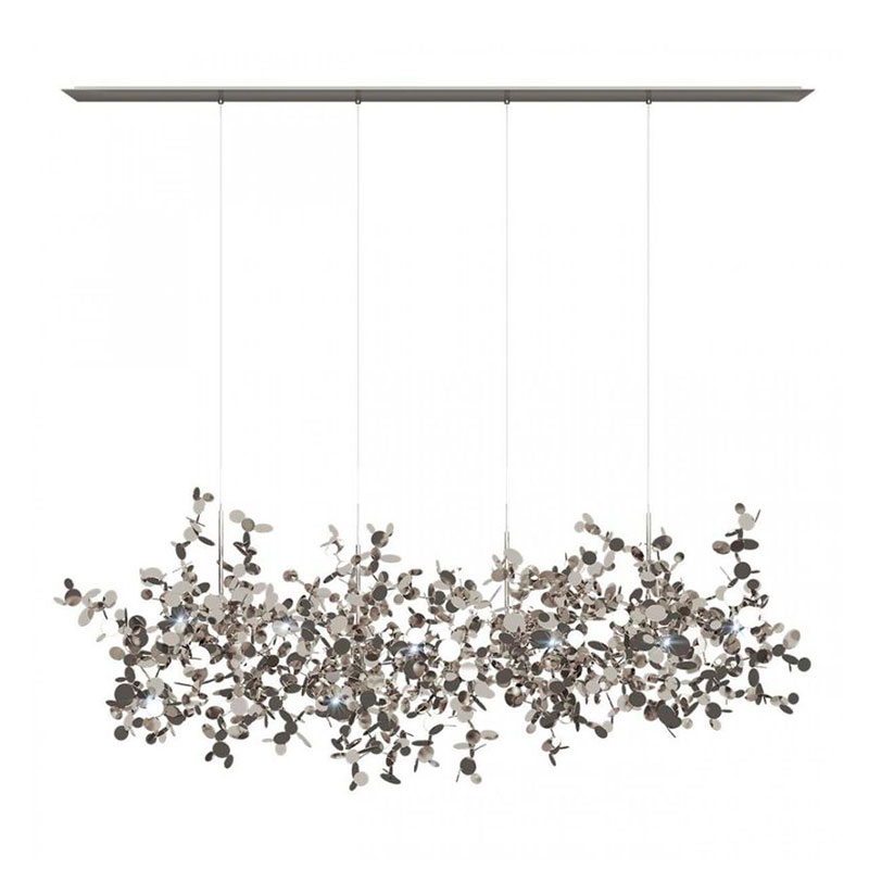 Люстра Terzani Argent Suspension Linear Silver длина 120 см Серебряный Люстра Terzani Argent Suspension Linear Silver длина 120 см Серебряный в Брянске | Loft Concept