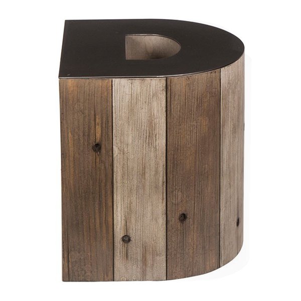 Столик Wooden Alphabet D Side Table Графит Коричневый Столик Wooden Alphabet D Side Table Графит Коричневый в Брянске | Loft Concept