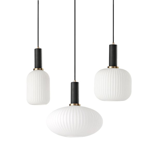 Подвесной светильник Ferm Living chinese lantern Белый Черный Подвесной светильник Ferm Living chinese lantern Белый Черный в Брянске | Loft Concept