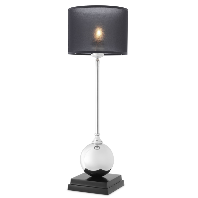Настольная лампа Eichholtz Table Lamp Carnivale Никель Черный Настольная лампа Eichholtz Table Lamp Carnivale Никель Черный в Брянске | Loft Concept