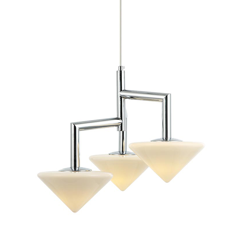 Люстра Acantha Chrome Lamp Хром Белый Люстра Acantha Chrome Lamp Хром Белый в Брянске | Loft Concept