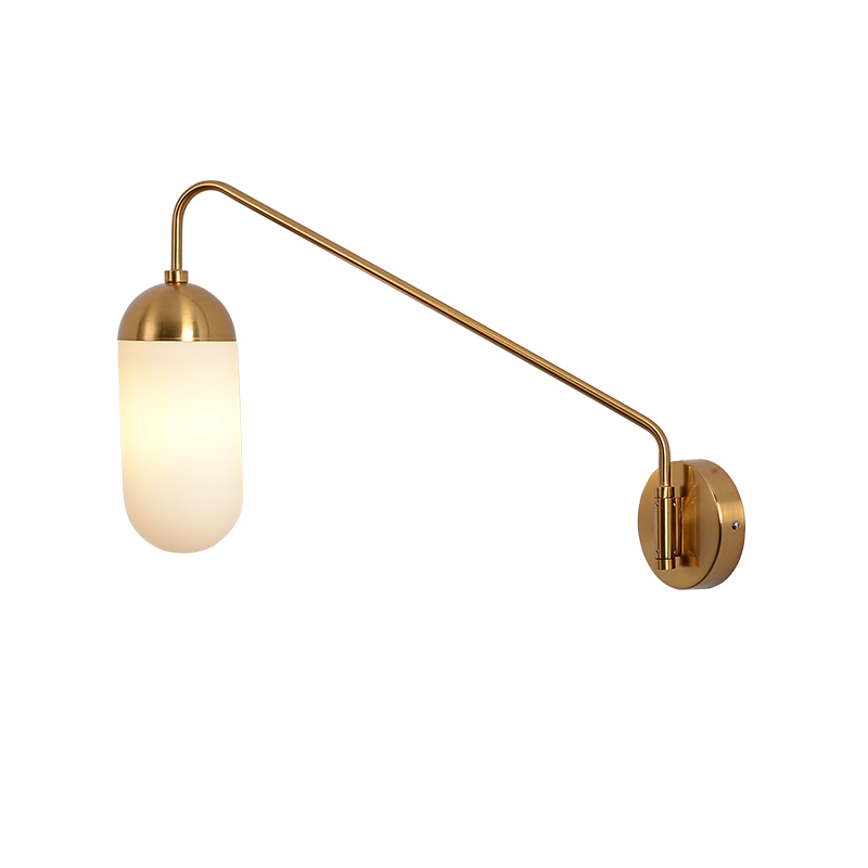Бра Pelle Sconce, Long Gooseneck Clear Shade Латунь Белый Бра Pelle Sconce, Long Gooseneck Clear Shade Латунь Белый в Брянске | Loft Concept