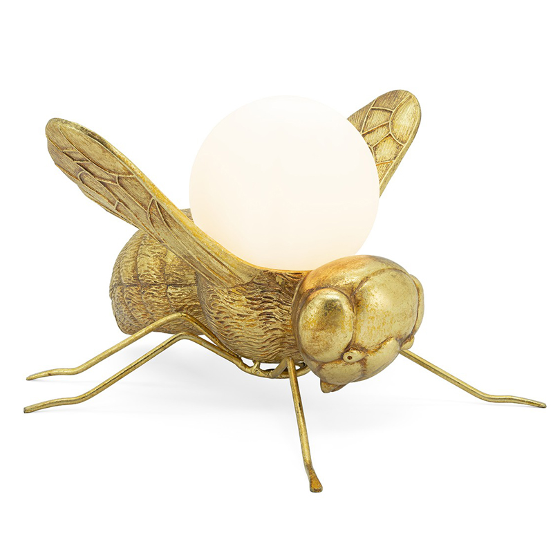 Настольная лампа ABHIKA LAMP BEE Золотой Белое матовое стекло Настольная лампа ABHIKA LAMP BEE Золотой Белое матовое стекло в Брянске | Loft Concept