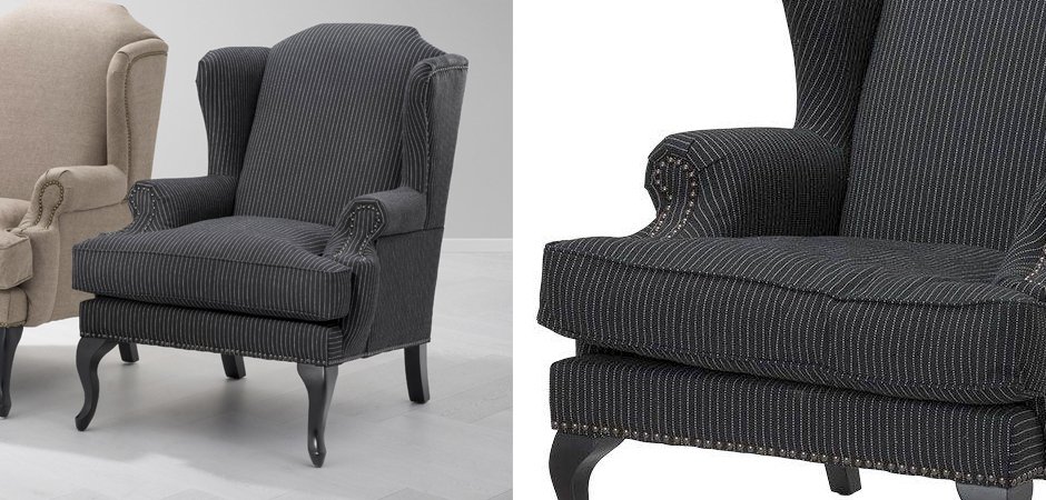 Кресло Eichholtz Chair Frank Sinatra Black & white Кресло Eichholtz Chair Frank Sinatra Black & white - Loft-Concept в Брянске