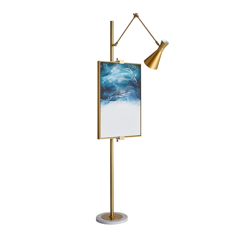 Торшер Researcher Floor Lamp Глянцевое золото Белый Торшер Researcher Floor Lamp Глянцевое золото Белый в Брянске | Loft Concept