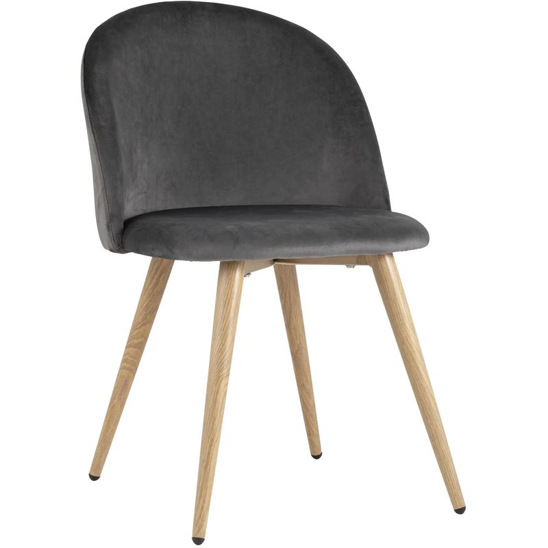Стул Miruna Chair II Серый Велюр Серый Древесина Стул Miruna Chair II Серый Велюр Серый Древесина в Брянске | Loft Concept