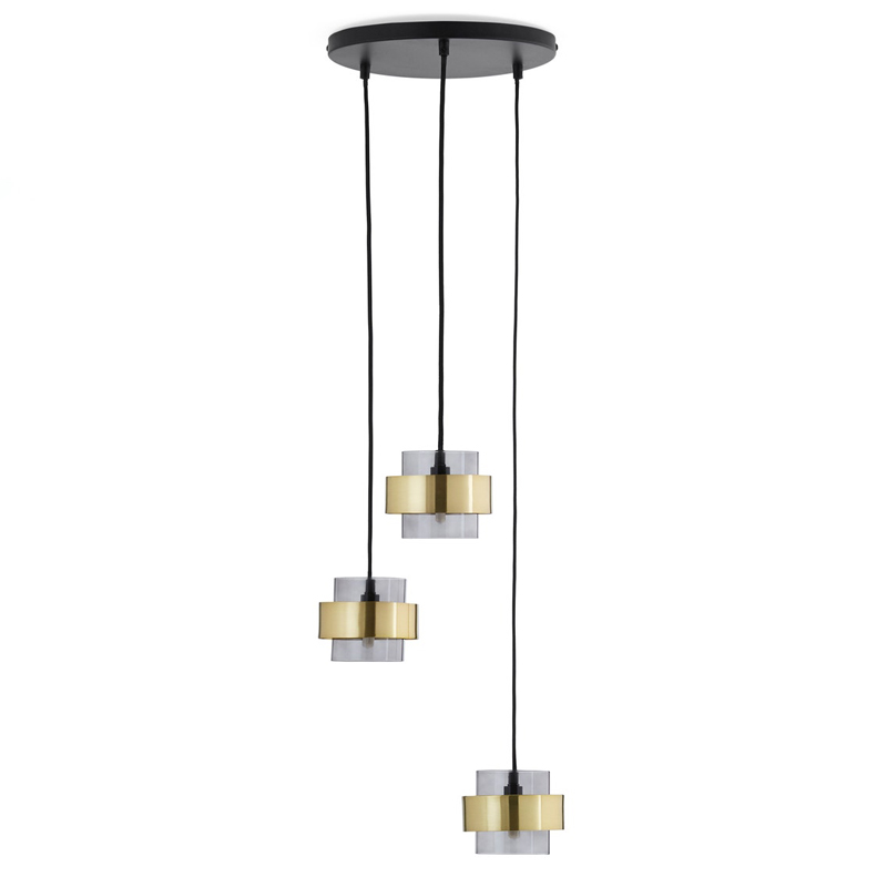 Люстра Truvor Chandelier Стекло Смок Латунь Люстра Truvor Chandelier Стекло Смок Латунь в Брянске | Loft Concept