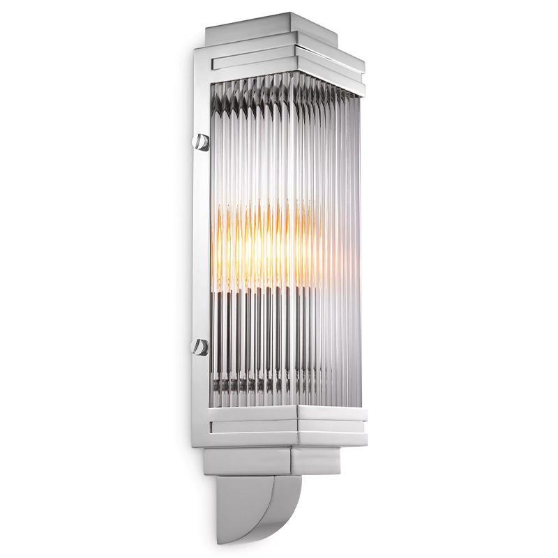 Бра Eichholtz Wall Lamp Bassett Nickel Прозрачное Стекло Никель Бра Eichholtz Wall Lamp Bassett Nickel Прозрачное Стекло Никель в Брянске | Loft Concept