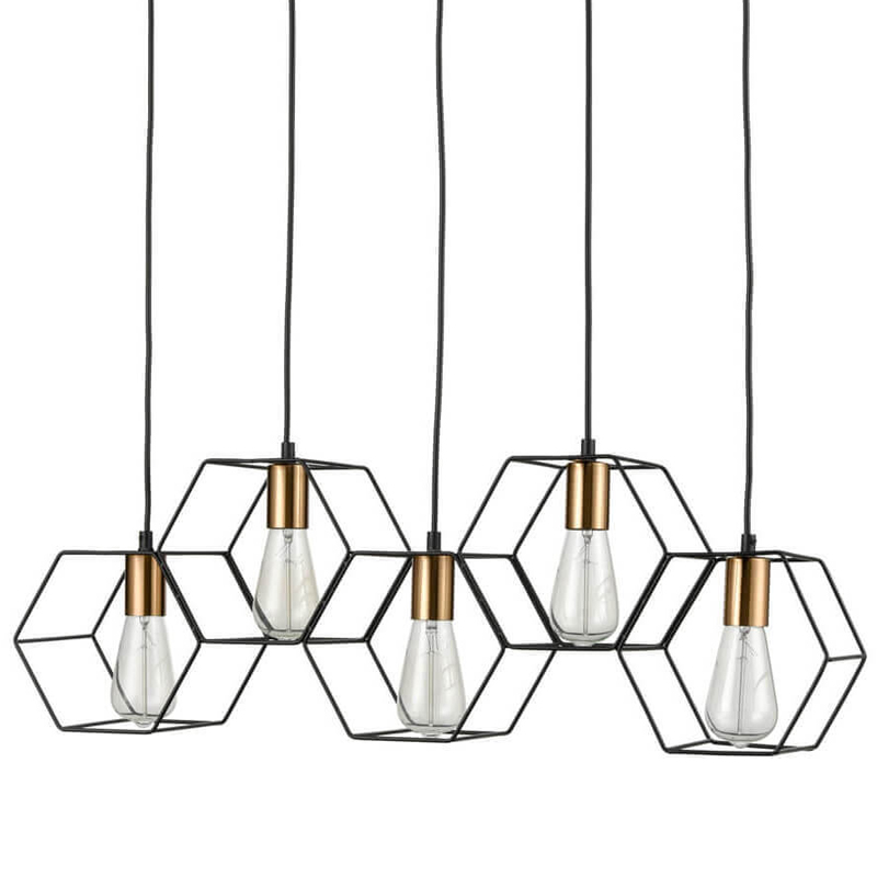 Люстра Loft Wire Cage Pendant 5 Черный Люстра Loft Wire Cage Pendant 5 Черный в Брянске | Loft Concept