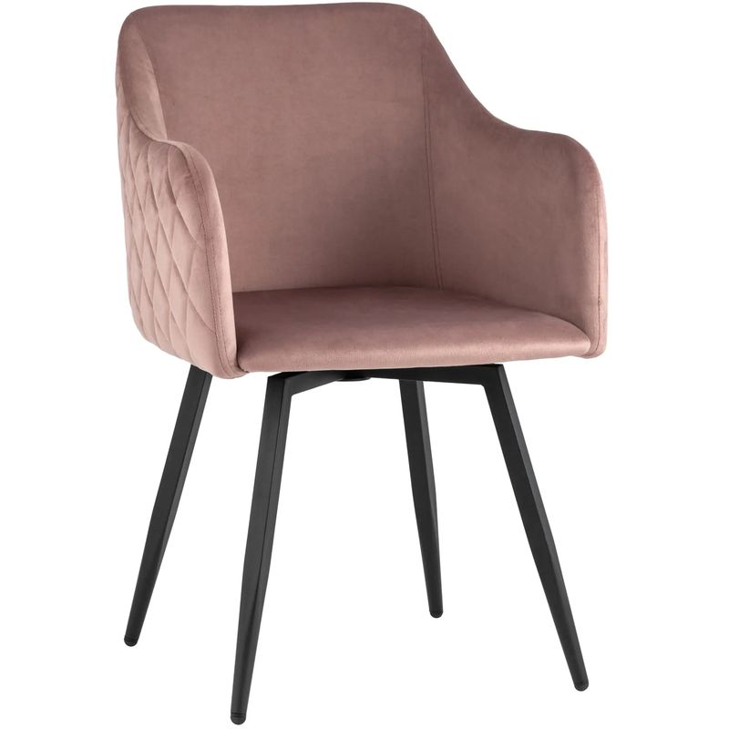 Стул Вращающийся Nika Chair Цвет Пыльная Роза Розовый пастельный Черный Стул Вращающийся Nika Chair Цвет Пыльная Роза Розовый пастельный Черный в Брянске | Loft Concept