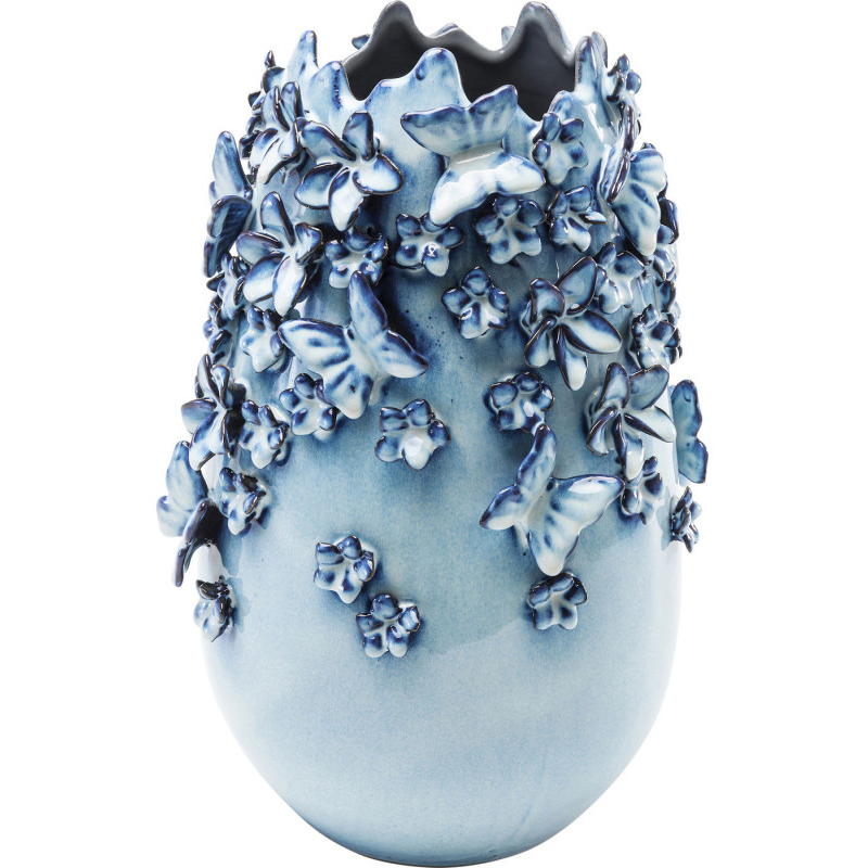 Ваза Blue & white Butterflies vase Голубой Ваза Blue & white Butterflies vase Голубой в Брянске | Loft Concept