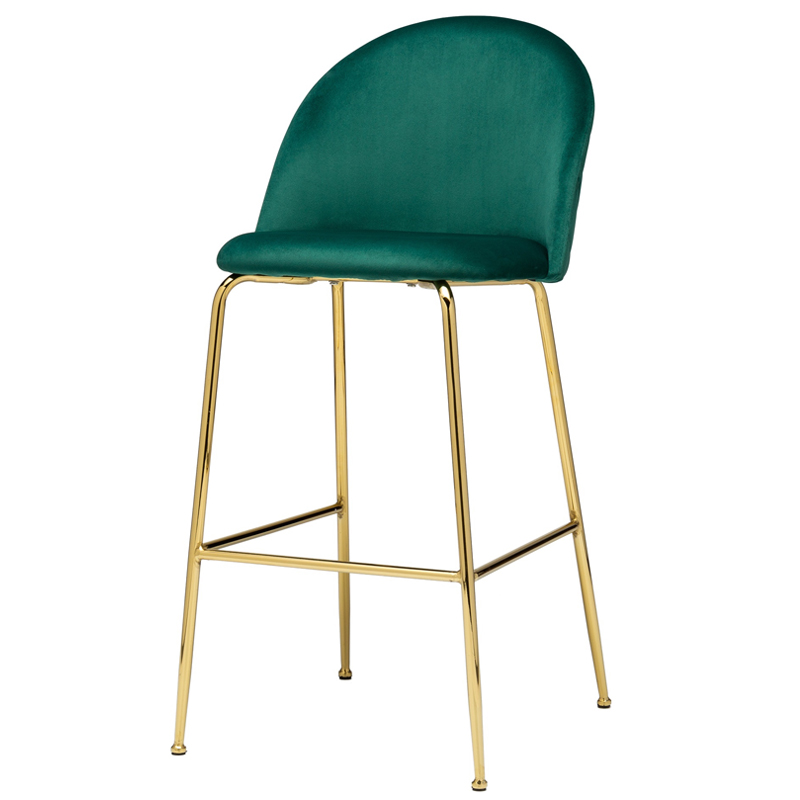 Барный стул Vendramin Bar Stool green Зеленый Глянцевое золото Барный стул Vendramin Bar Stool green Зеленый Глянцевое золото в Брянске | Loft Concept