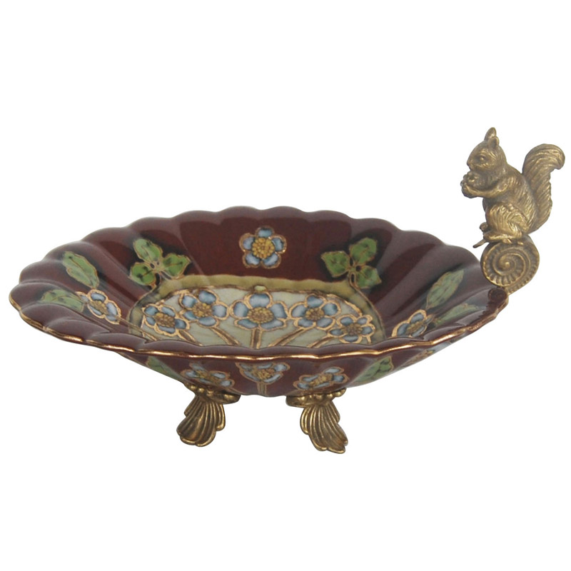 Блюдо Burgundy dish Бронза Бургундский красный Блюдо Burgundy dish Бронза Бургундский красный в Брянске | Loft Concept