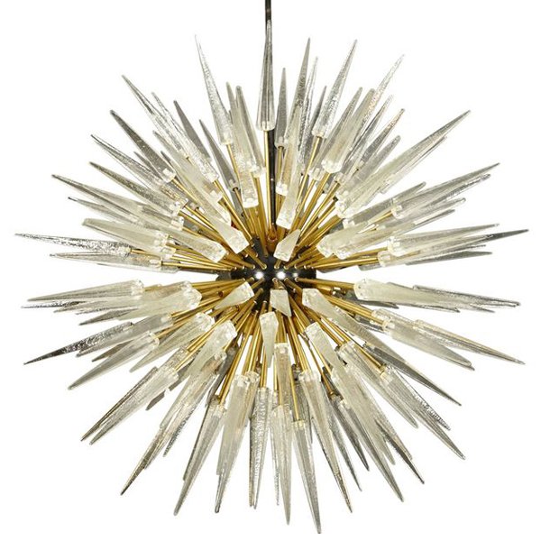 Murano Spike Sputnik Rock Chandelier Золотой Черный Прозрачное Стекло Murano Spike Sputnik Rock Chandelier Золотой Черный Прозрачное Стекло в Брянске | Loft Concept