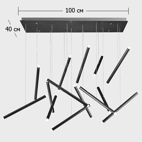 Люстра Dutti D0068 LED Chandelier Modern 14 black Люстра Dutti D0068 LED Chandelier Modern 14 black в Брянске