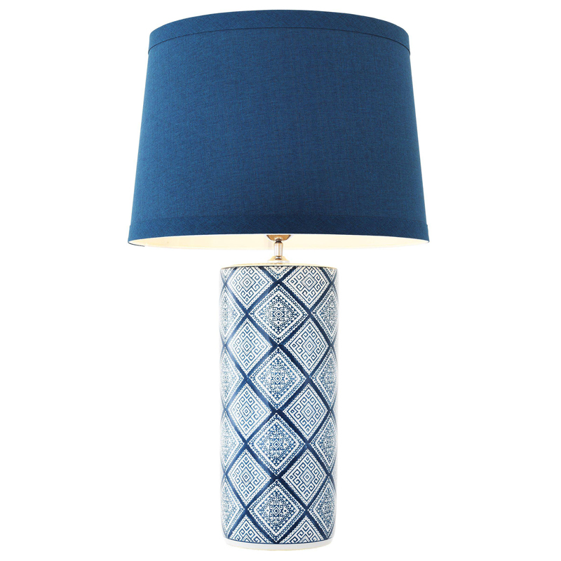 Настольная лампа Eichholtz Table Lamp Forever Белый Синий Настольная лампа Eichholtz Table Lamp Forever Белый Синий в Брянске | Loft Concept