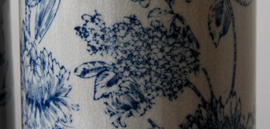 Вазы blue and white ornament Комплект из 2-х Вазы blue and white ornament Комплект из 2-х - Loft-Concept в Брянске