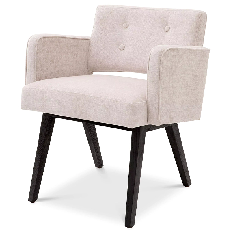 Стул Eichholtz Dining Chair Locarno Beige Бежевый Черный Стул Eichholtz Dining Chair Locarno Beige Бежевый Черный в Брянске | Loft Concept
