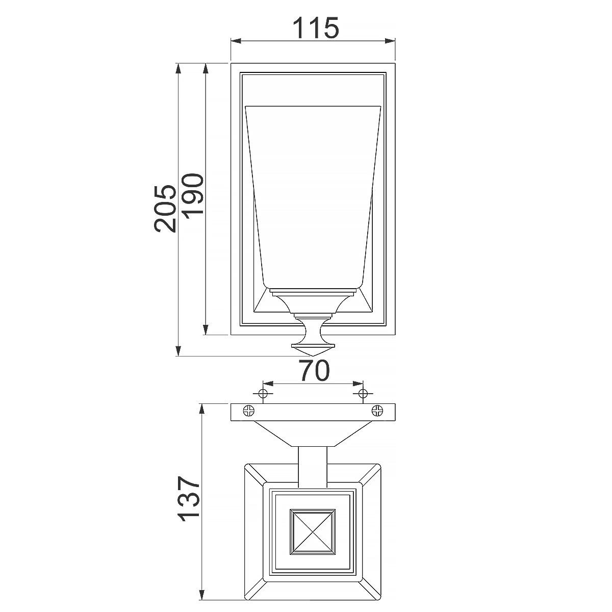 Бра с белым матовым плафоном на прямоугольном основании цвета хром Hinkley в Брянске