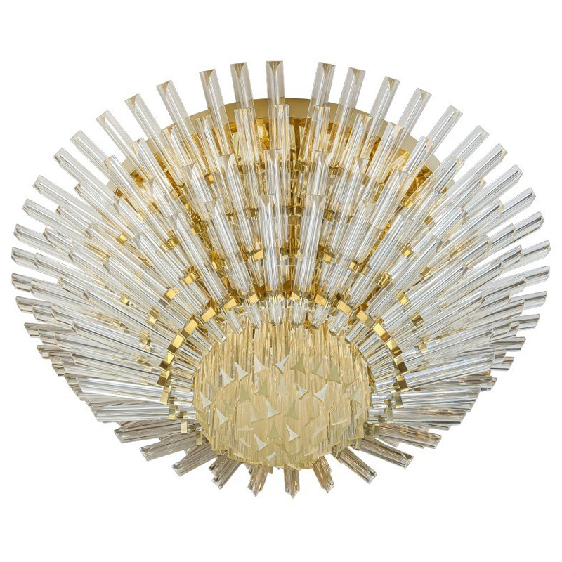 Потолочный светильник Kaila Light Sun Chandelier 100 Золотой Прозрачное Стекло Потолочный светильник Kaila Light Sun Chandelier 100 Золотой Прозрачное Стекло в Брянске | Loft Concept