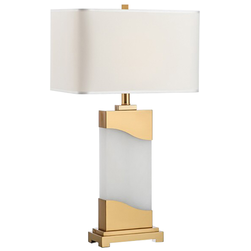 Настольная лампа Savatier Table Lamp Белый Латунь Настольная лампа Savatier Table Lamp Белый Латунь в Брянске | Loft Concept
