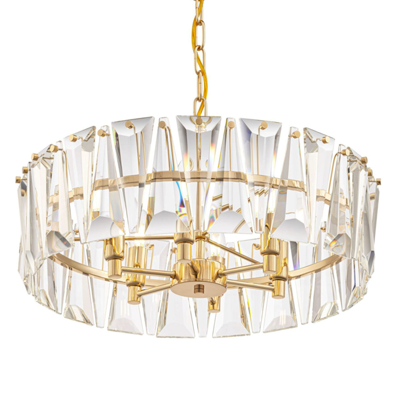 Люстра Ruby Crystal Chandelier Gold 53 Глянцевое золото Прозрачное Стекло Люстра Ruby Crystal Chandelier Gold 53 Глянцевое золото Прозрачное Стекло в Брянске | Loft Concept