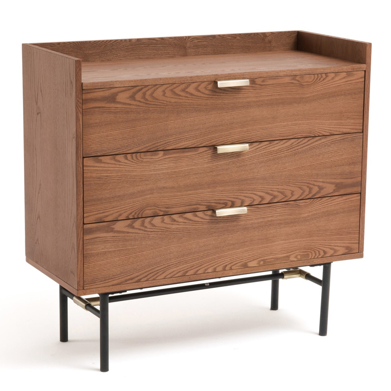 Комод с бортиками Torgny Chest of drawers Орех Латунь Комод с бортиками Torgny Chest of drawers Орех Латунь в Брянске | Loft Concept