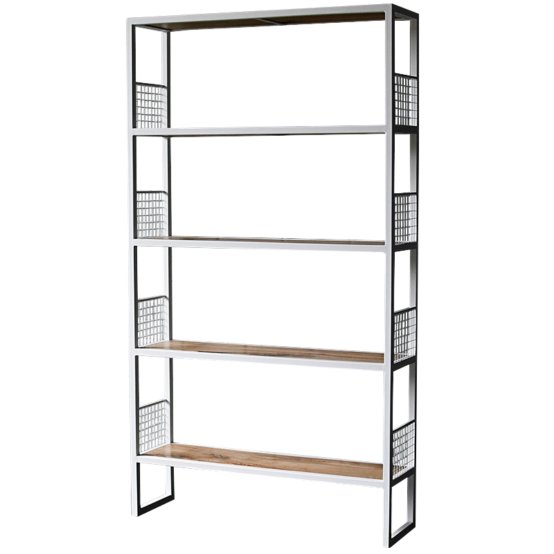 Стеллаж Richie Industrial Metal Rust White Rack Древесина Белый Стеллаж Richie Industrial Metal Rust White Rack Древесина Белый в Брянске | Loft Concept