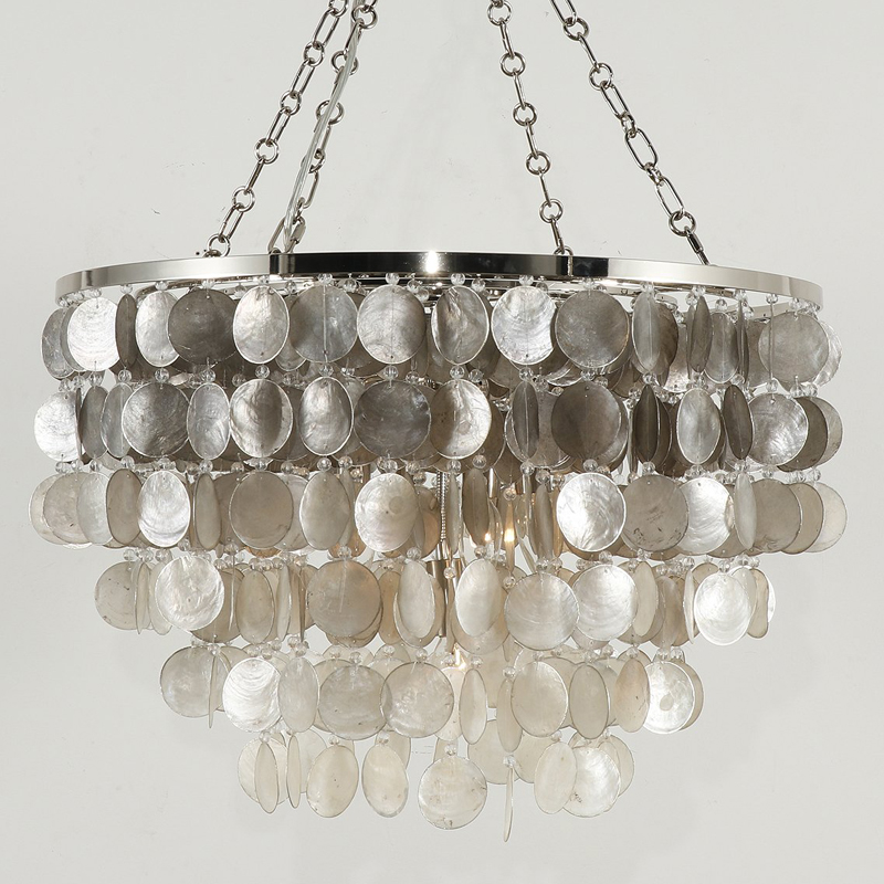 Люстра из ракушек SHELL Chandelier grey 61 Перламутровый Серый Люстра из ракушек SHELL Chandelier grey 61 Перламутровый Серый в Брянске | Loft Concept